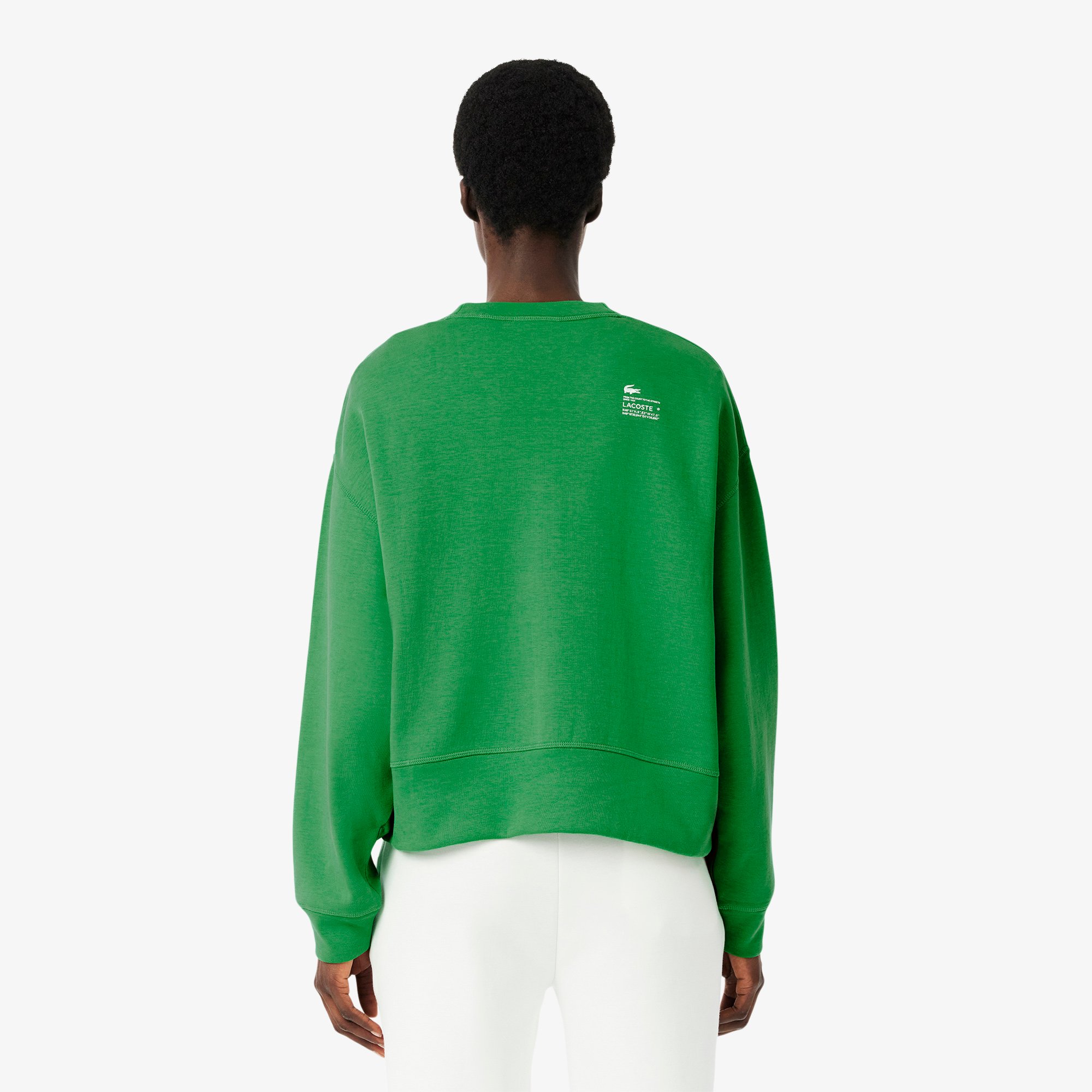 Áo Nỉ Lacoste Nữ Oversize Chất Liệu Cotton