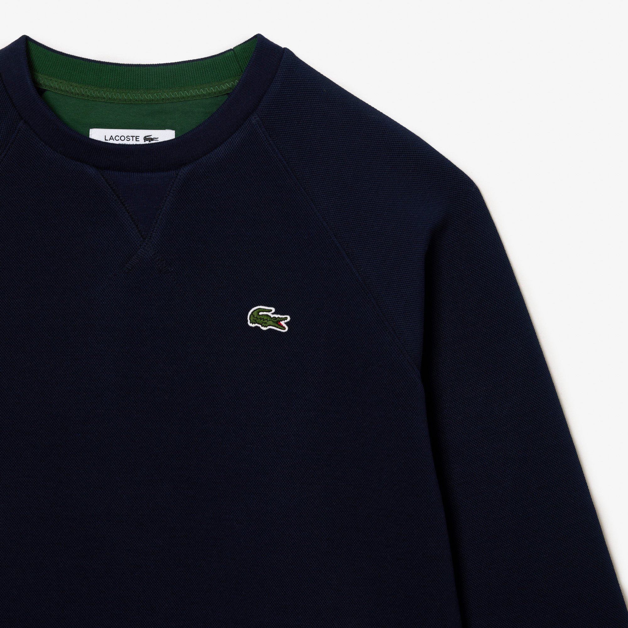 Áo Nỉ Lacoste Nữ Cổ Tròn Chất Liệu Cotton Blend
