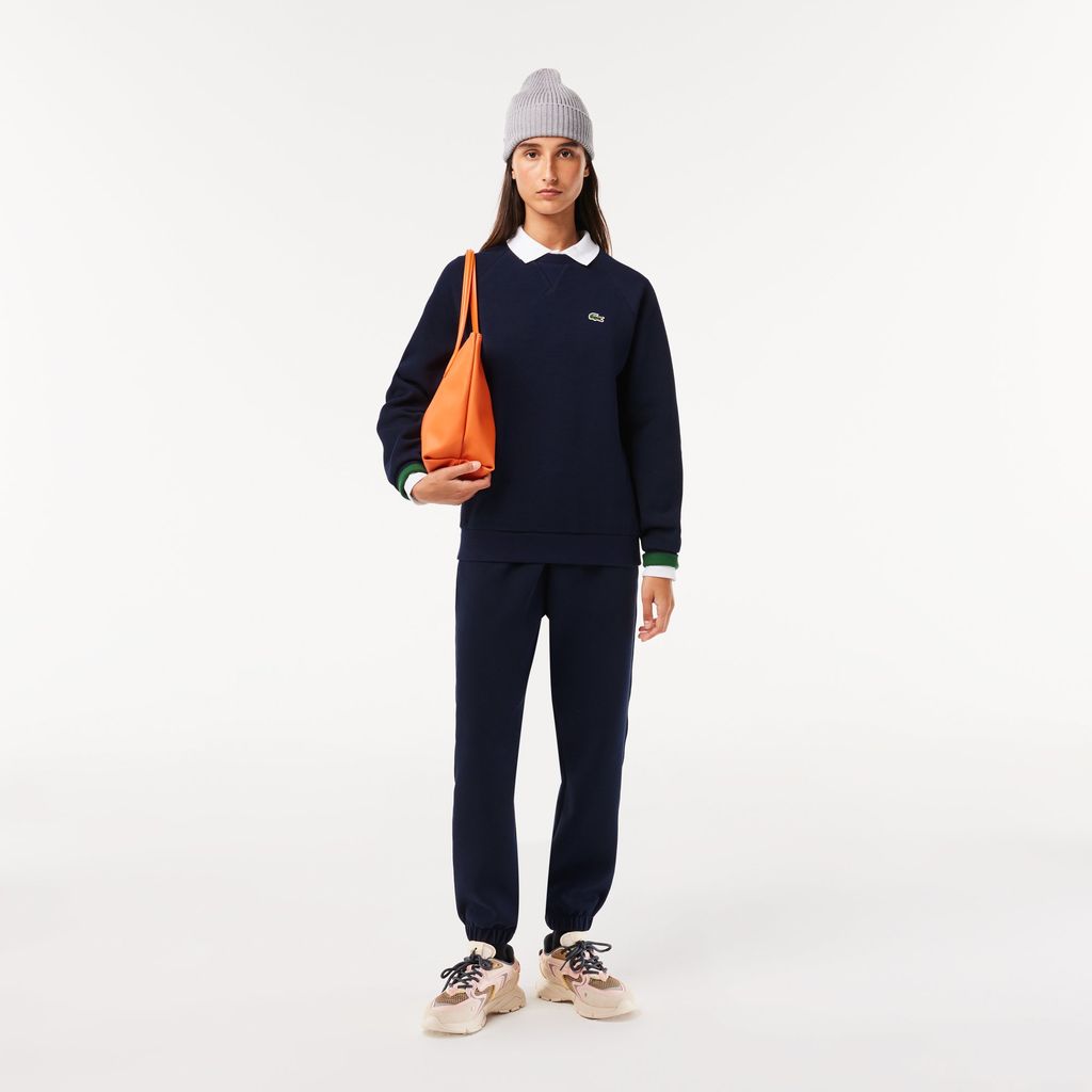 Áo Nỉ Lacoste Nữ Cổ Tròn Chất Liệu Cotton Blend