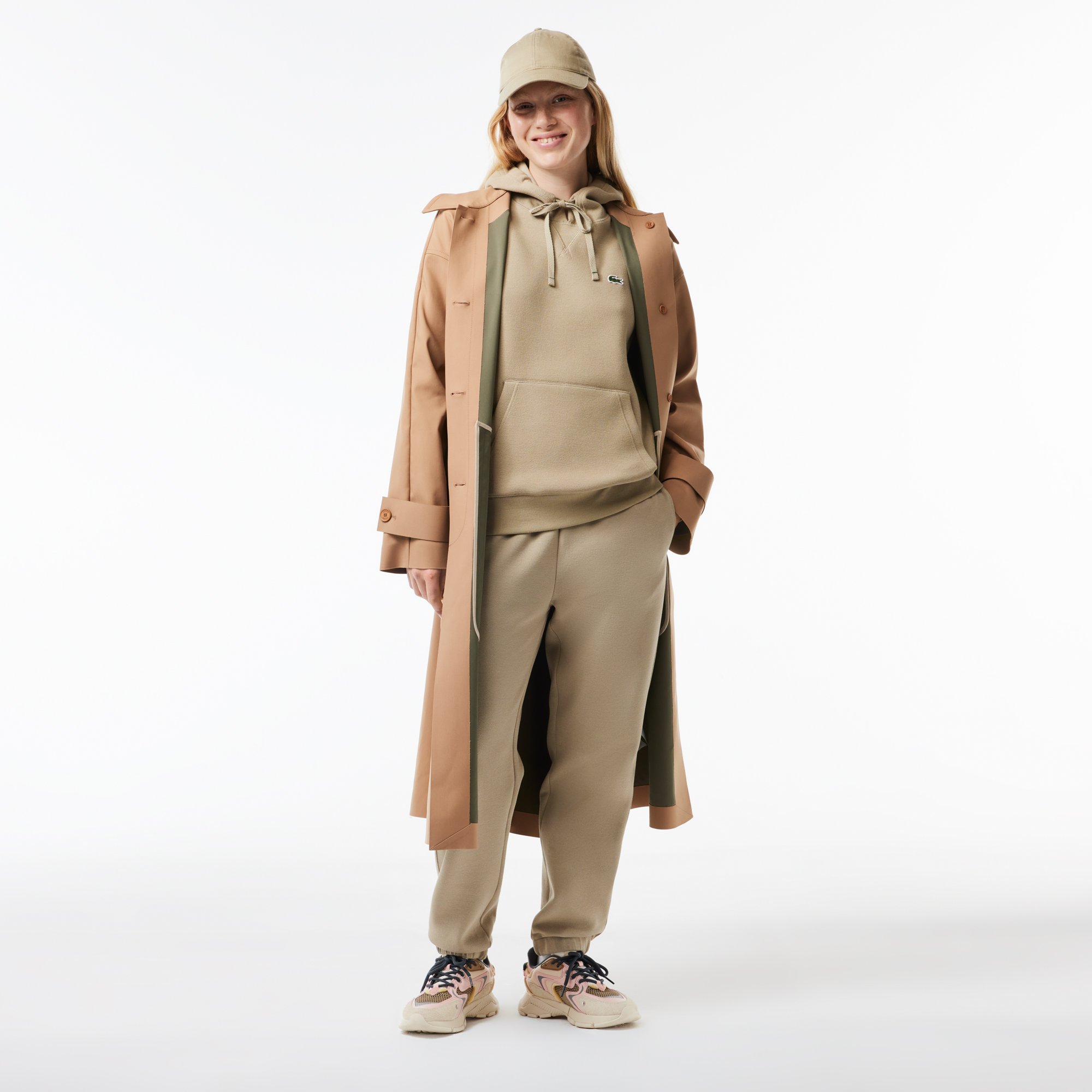 Áo Hoodie Lacoste Nữ Dáng Rộng Chất Liệu Cotton Blend