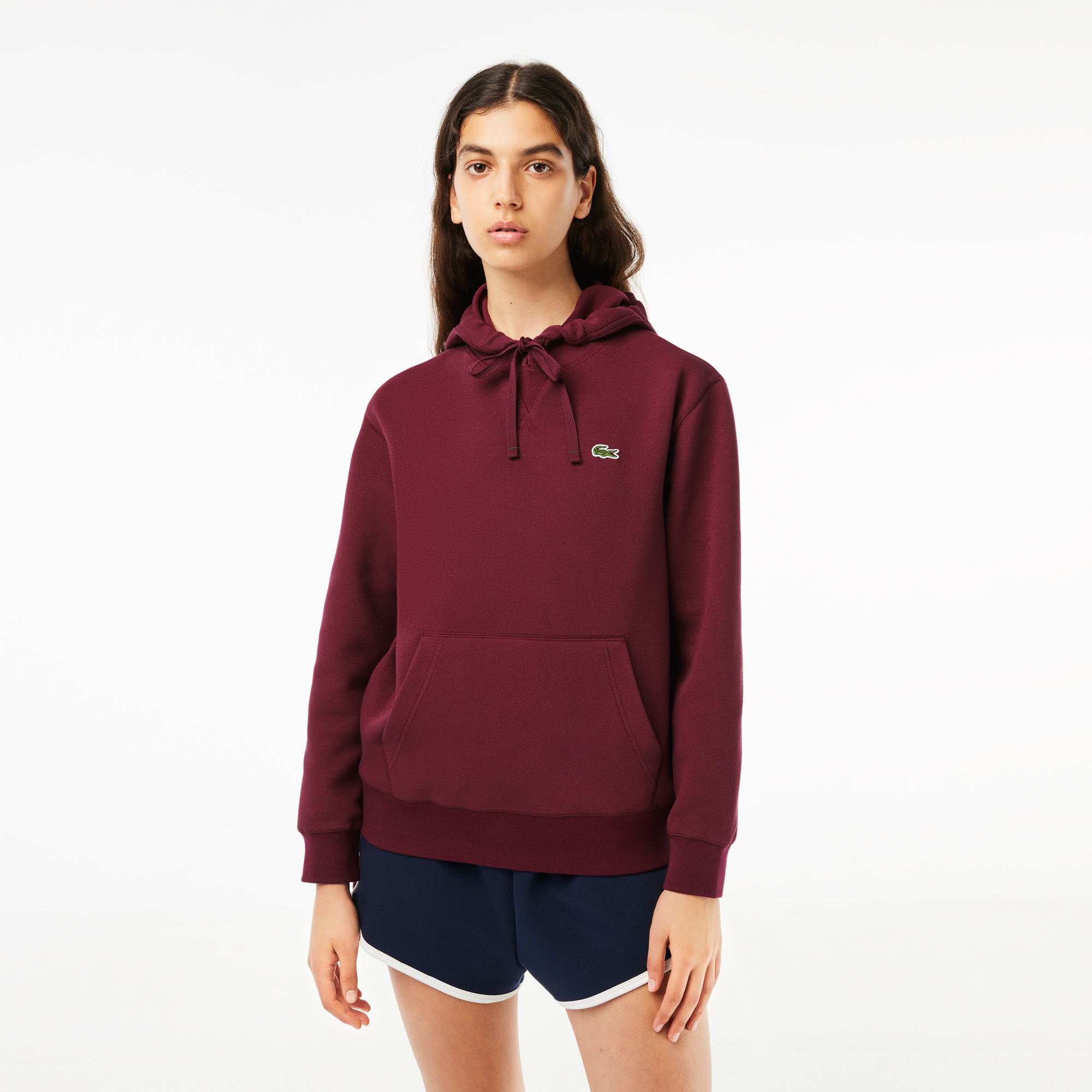 Áo Hoodie Lacoste Nữ Dáng Rộng Chất Liệu Cotton Blend