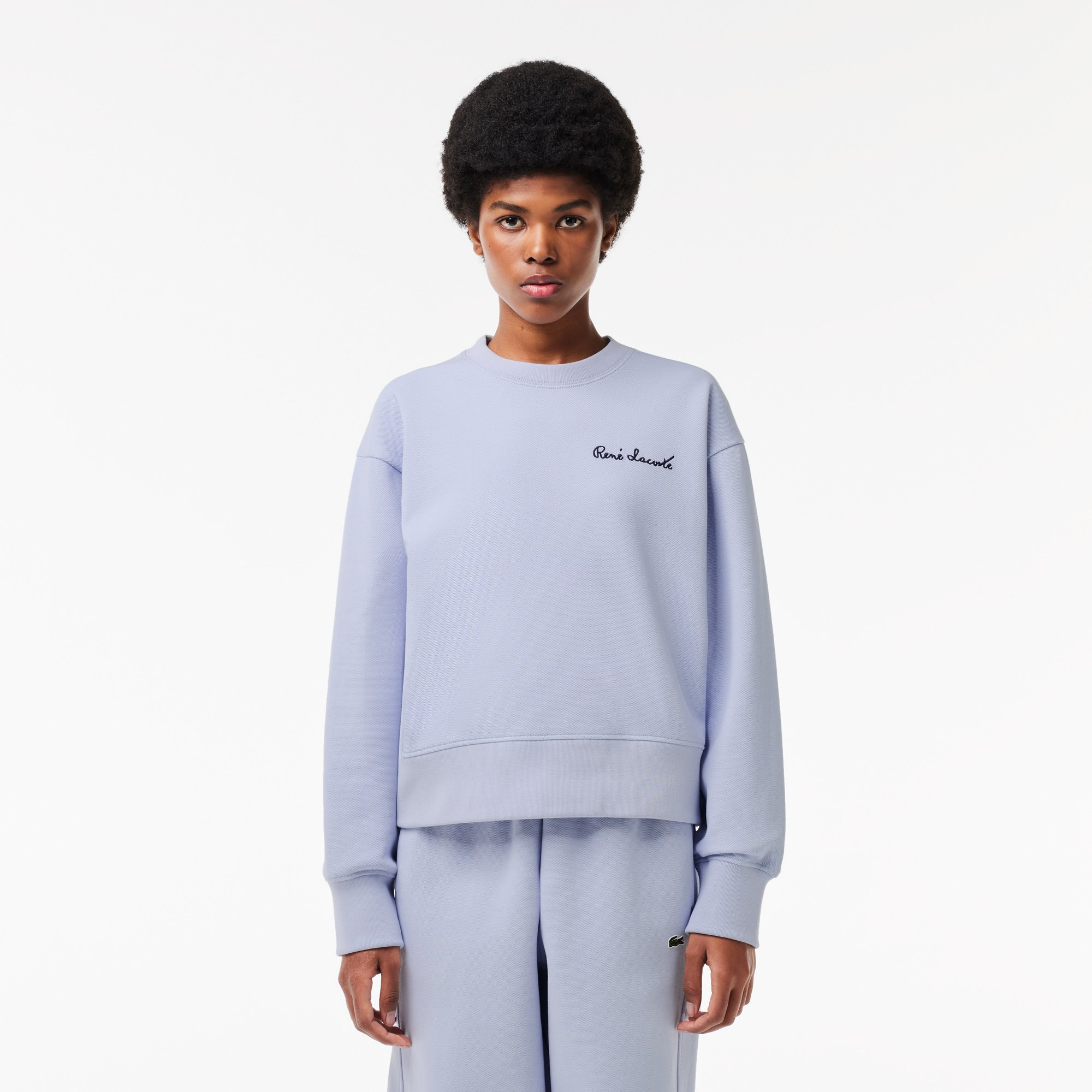 Áo Nỉ Lacoste Nữ Piqué Oversize