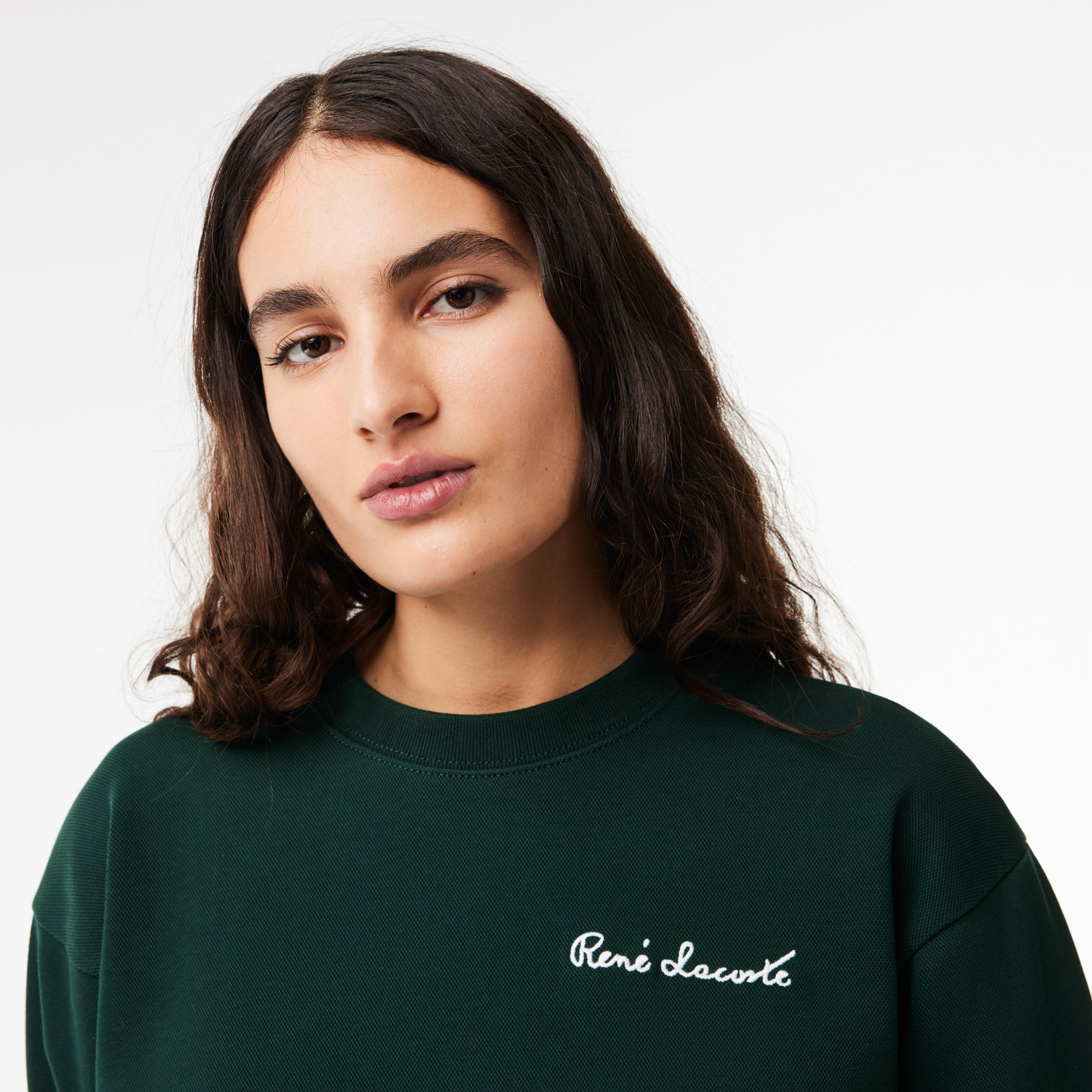 Áo Nỉ Lacoste Nữ Piqué Oversize