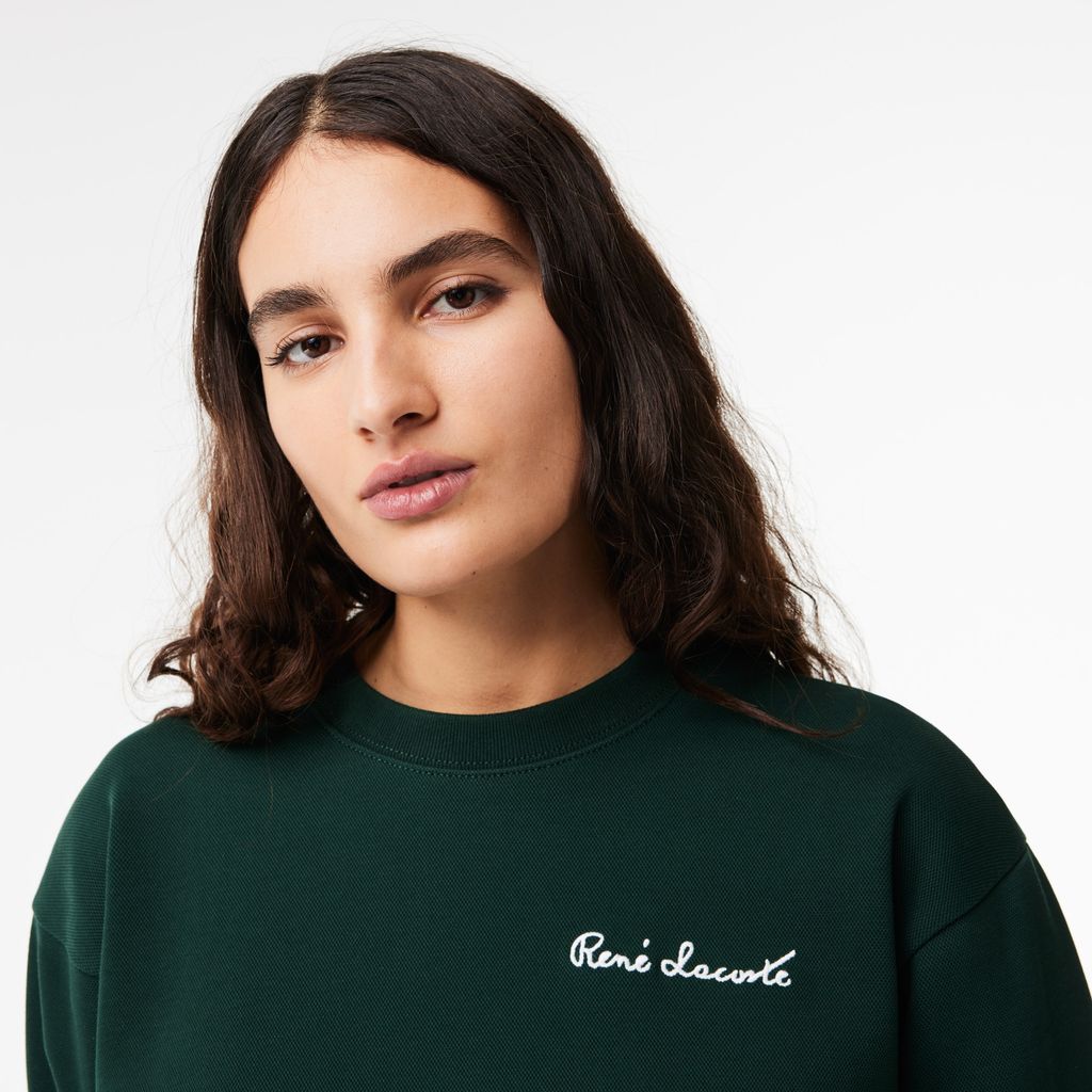 Áo Nỉ Lacoste Nữ Piqué Oversize