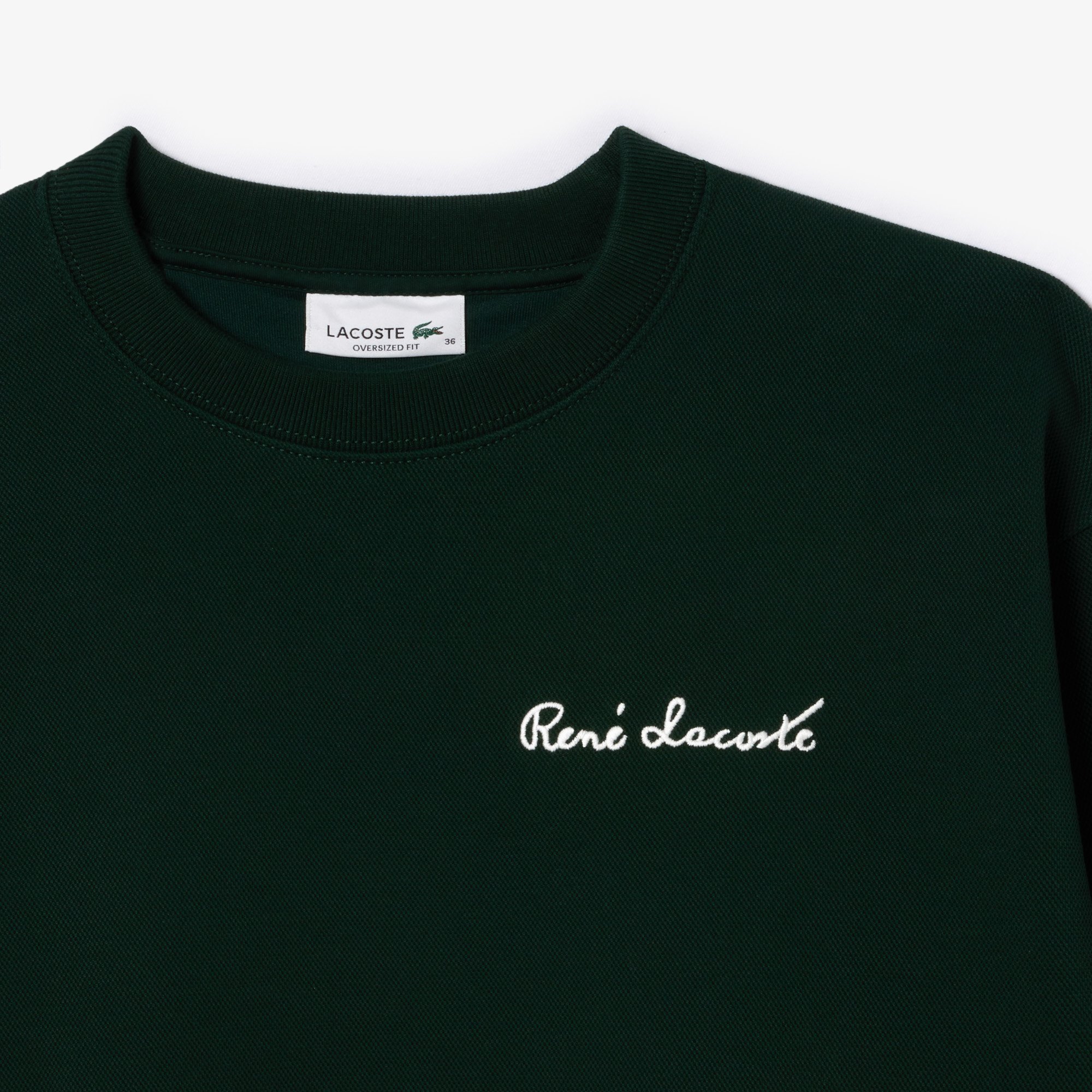 Áo Nỉ Lacoste Nữ Piqué Oversize