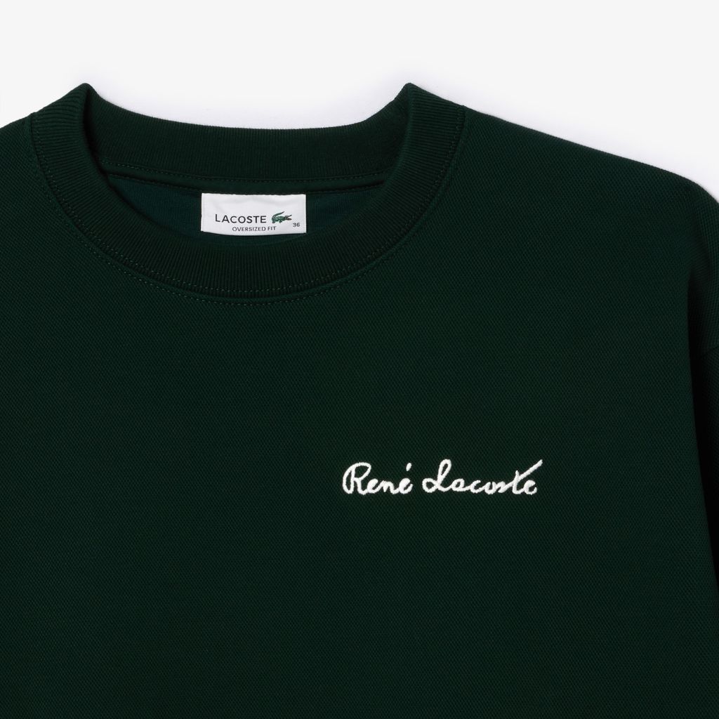Áo Nỉ Lacoste Nữ Piqué Oversize