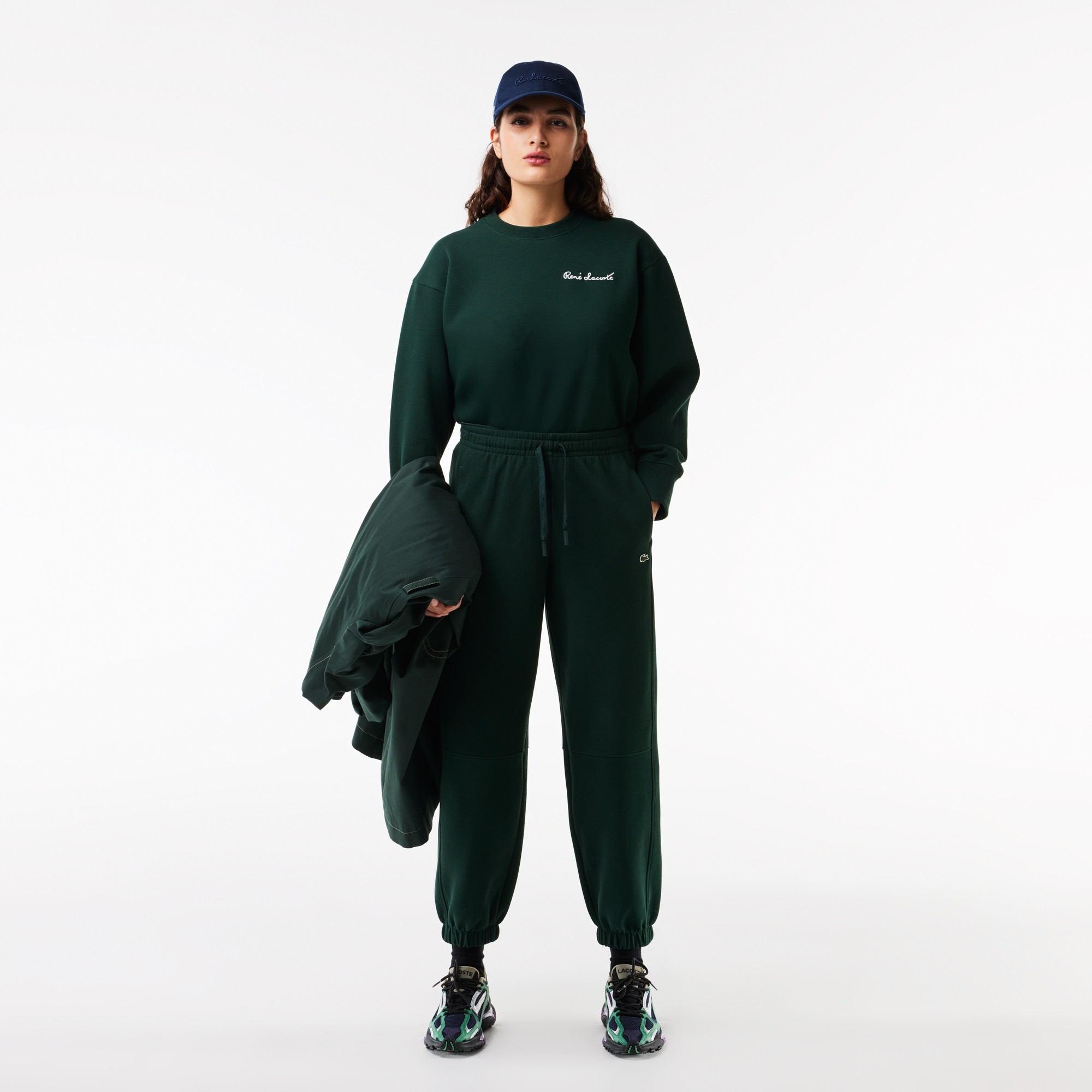 Áo Nỉ Lacoste Nữ Piqué Oversize