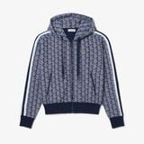 Áo Hoodie Lacoste Nữ Hoạ Tiết Monogram Chất Liệu Jacquard