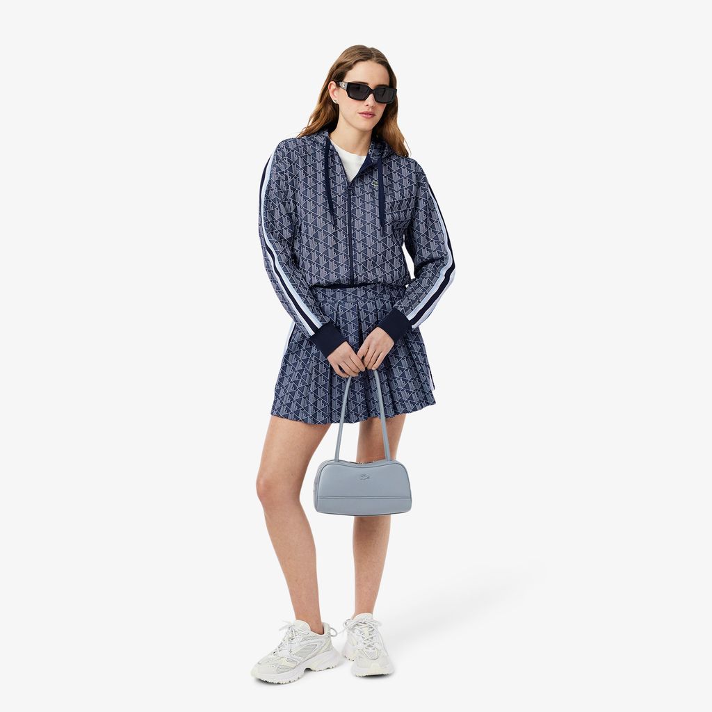 Áo Hoodie Lacoste Nữ Hoạ Tiết Monogram Chất Liệu Jacquard
