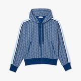 Áo Hoodie Lacoste Nữ Hoạ Tiết Monogram Chất Liệu Jacquard