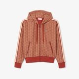 Áo Hoodie Lacoste Nữ Hoạ Tiết Monogram Chất Liệu Jacquard