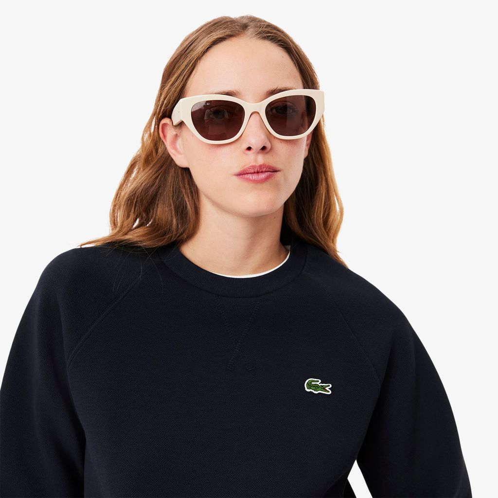 Áo Nỉ Lacoste Nữ Piqué Cổ Tròn