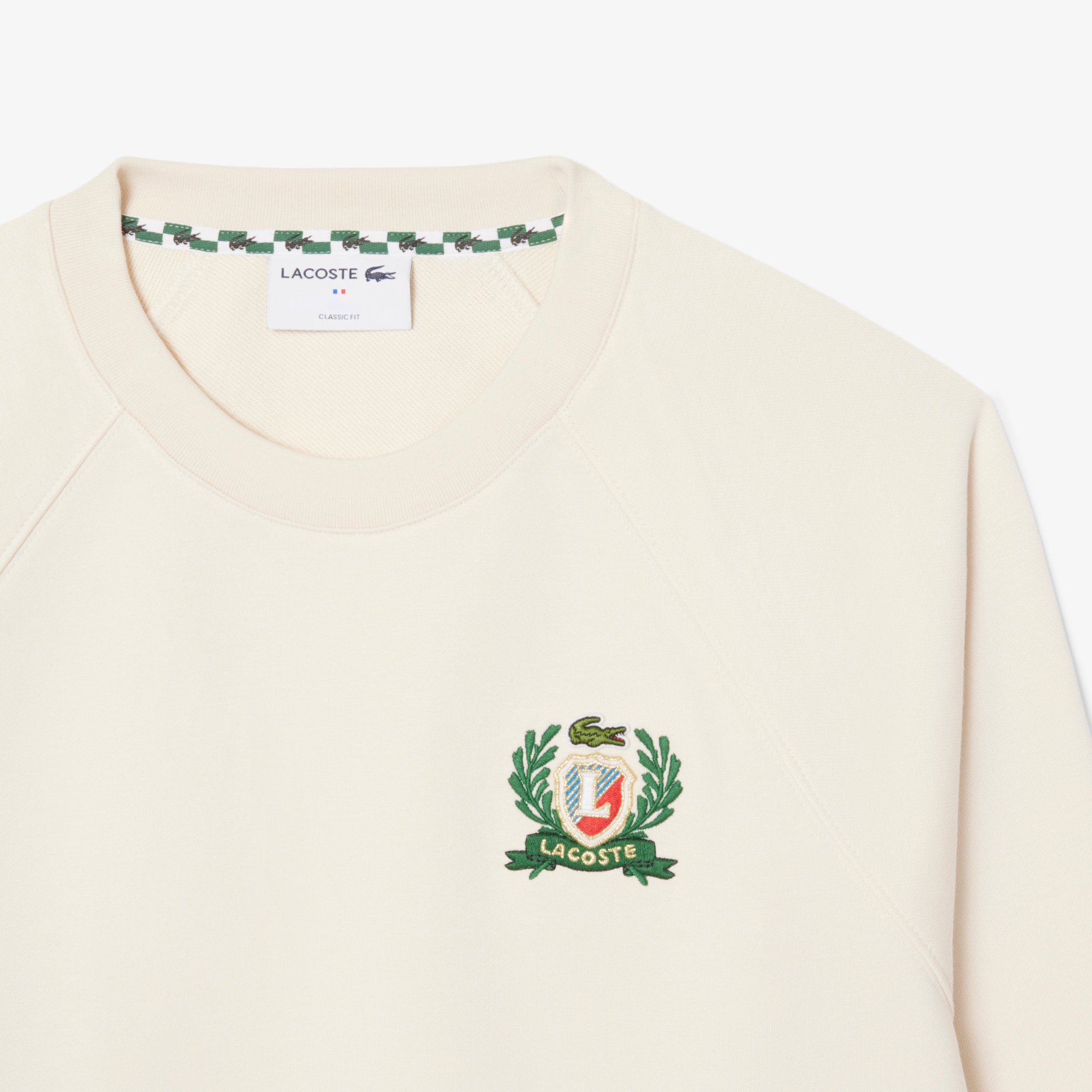 Áo Nỉ Lacoste Nam Hình Khiên Thêu Sản Xuất Tại Pháp