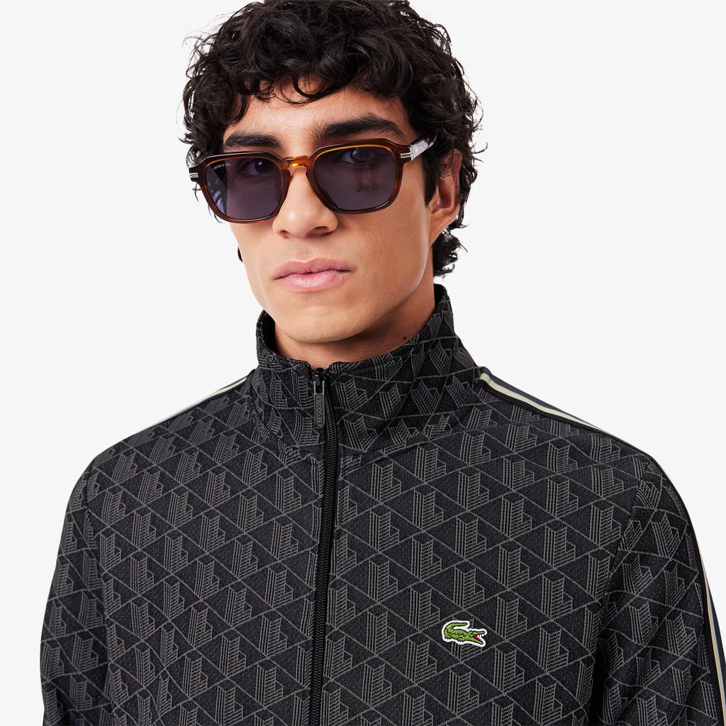 Áo Nỉ Lacoste Nam Paris Có Khóa Kéo Chất Liệu Jacquard