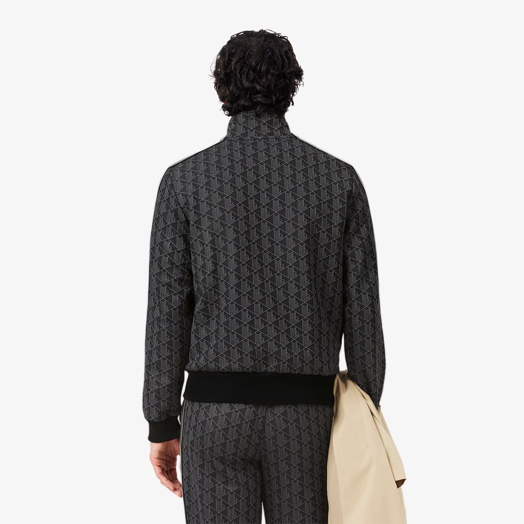 Áo Nỉ Lacoste Nam Paris Có Khóa Kéo Chất Liệu Jacquard