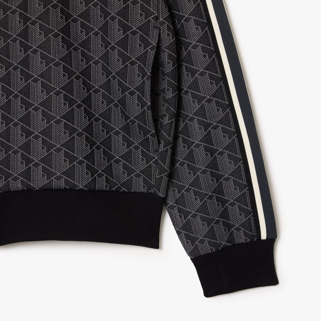 Áo Nỉ Lacoste Nam Paris Có Khóa Kéo Chất Liệu Jacquard