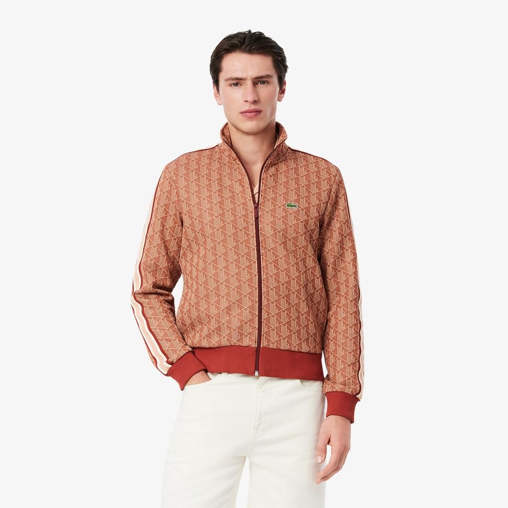 Áo Nỉ Lacoste Nam Paris Có Khóa Kéo Chất Liệu Jacquard