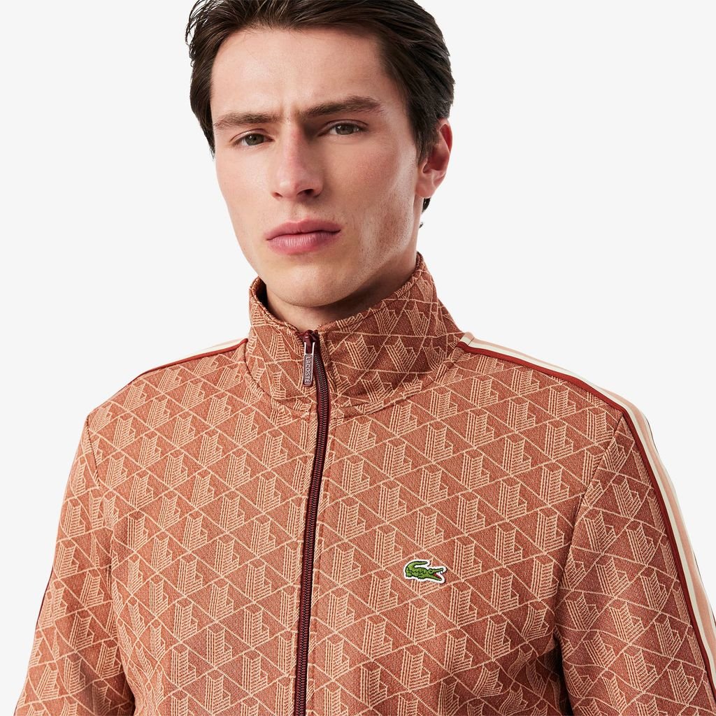 Áo Nỉ Lacoste Nam Paris Có Khóa Kéo Chất Liệu Jacquard