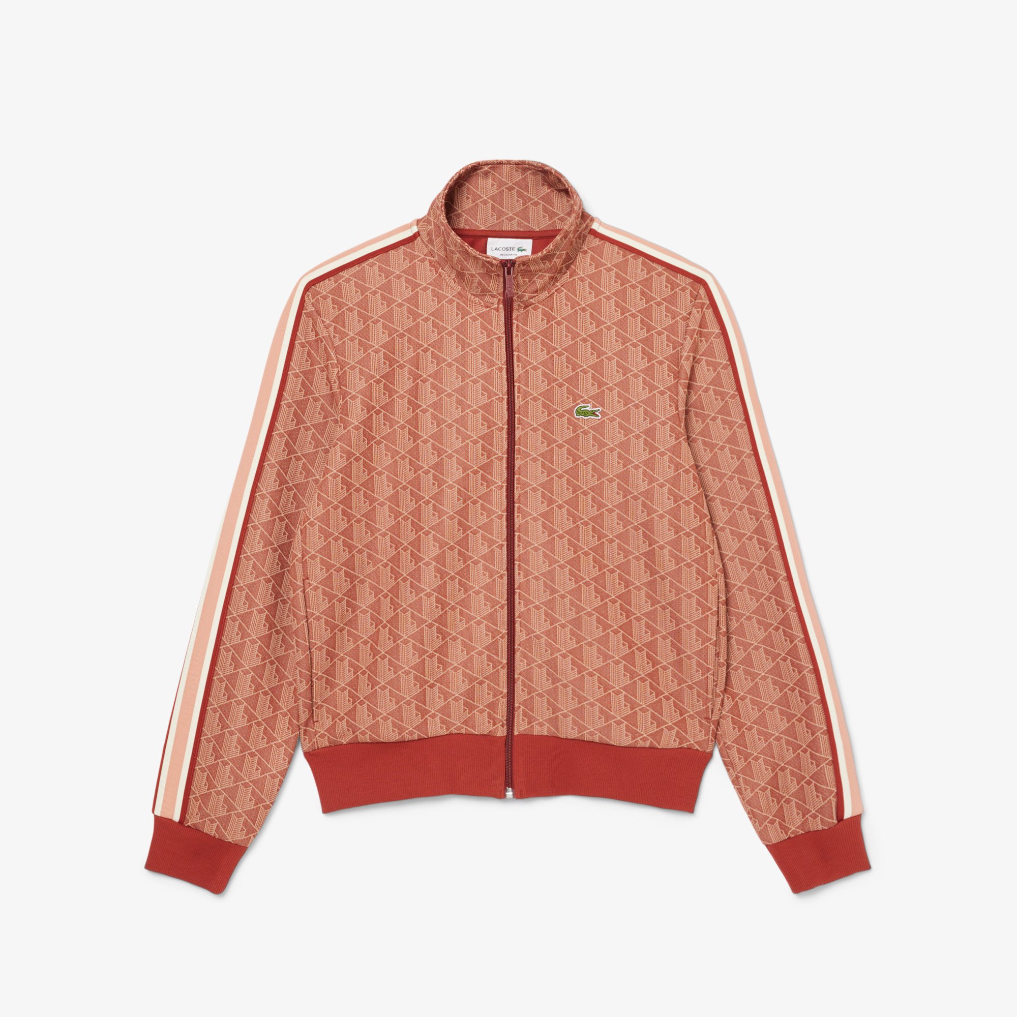 Áo Nỉ Lacoste Nam Paris Có Khóa Kéo Chất Liệu Jacquard