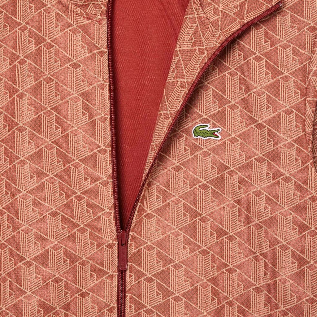 Áo Nỉ Lacoste Nam Paris Có Khóa Kéo Chất Liệu Jacquard