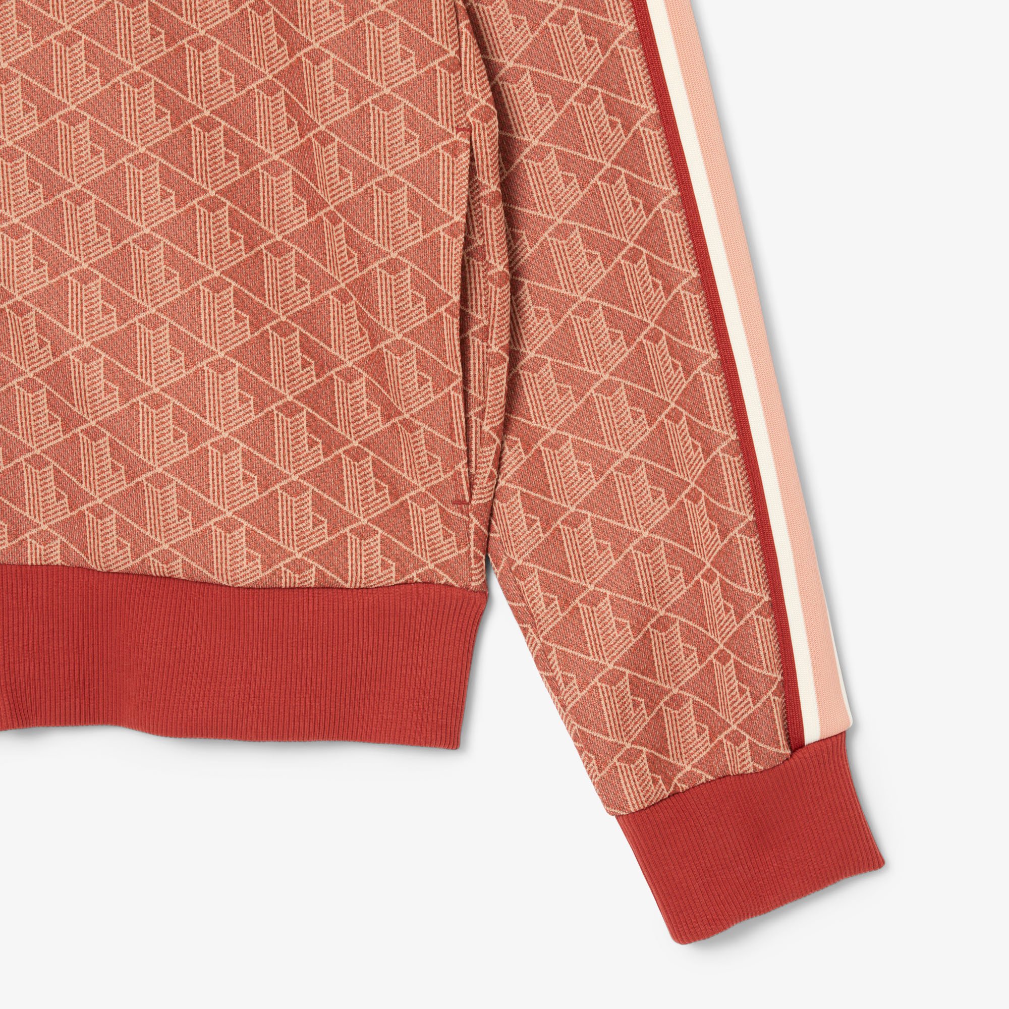 Áo Nỉ Lacoste Nam Paris Có Khóa Kéo Chất Liệu Jacquard