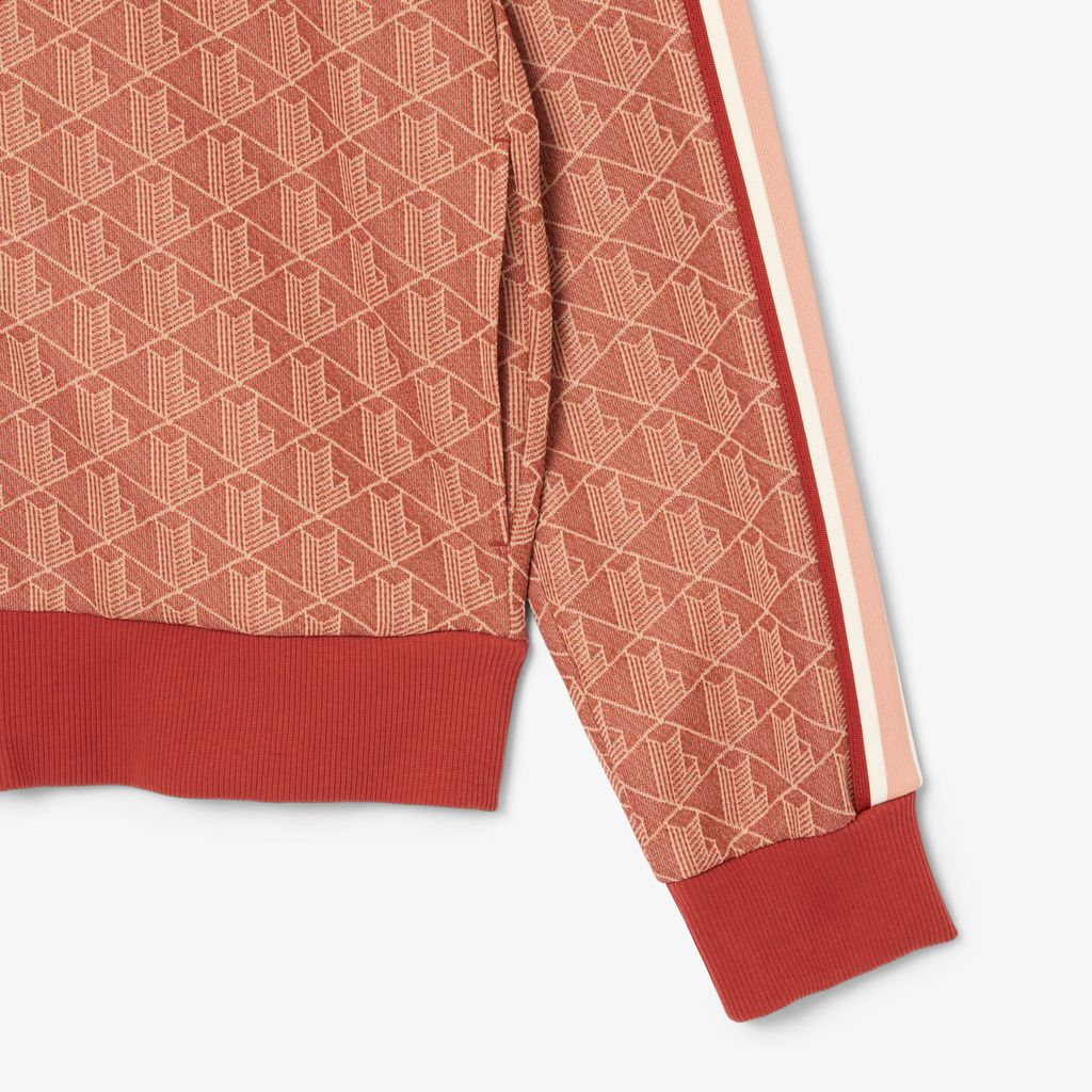 Áo Nỉ Lacoste Nam Paris Có Khóa Kéo Chất Liệu Jacquard