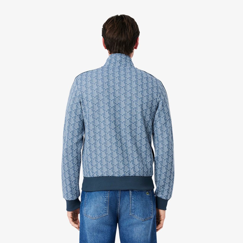 Áo Nỉ Lacoste Nam Paris Có Khóa Kéo Chất Liệu Jacquard