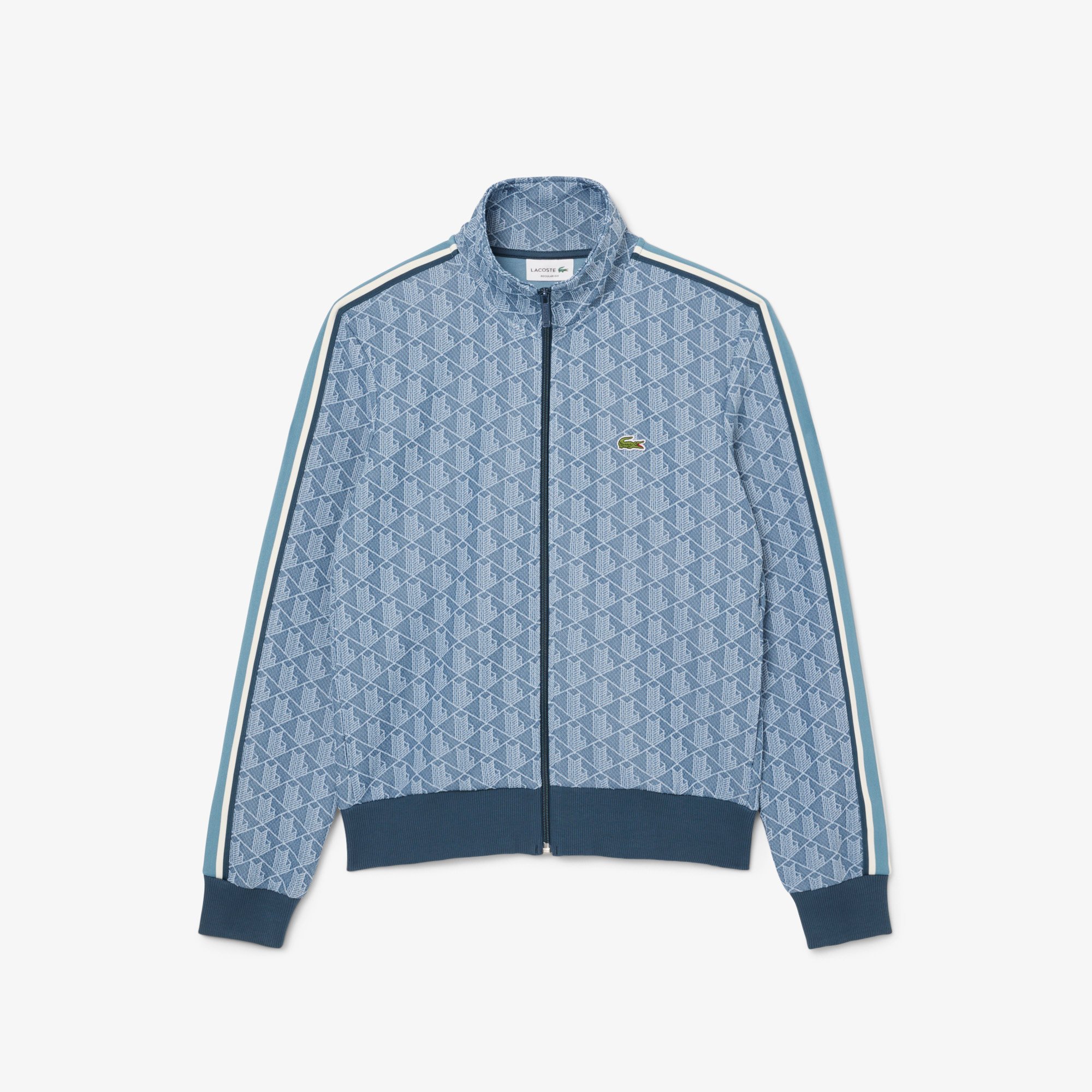 Áo Nỉ Lacoste Nam Paris Có Khóa Kéo Chất Liệu Jacquard