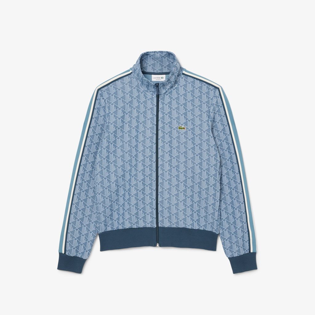 Áo Nỉ Lacoste Nam Paris Có Khóa Kéo Chất Liệu Jacquard
