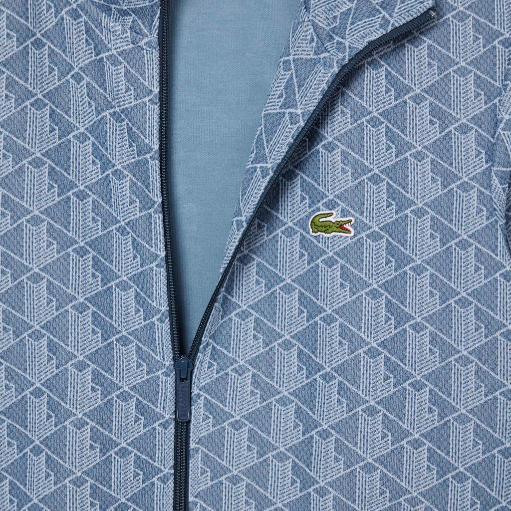 Áo Nỉ Lacoste Nam Paris Có Khóa Kéo Chất Liệu Jacquard