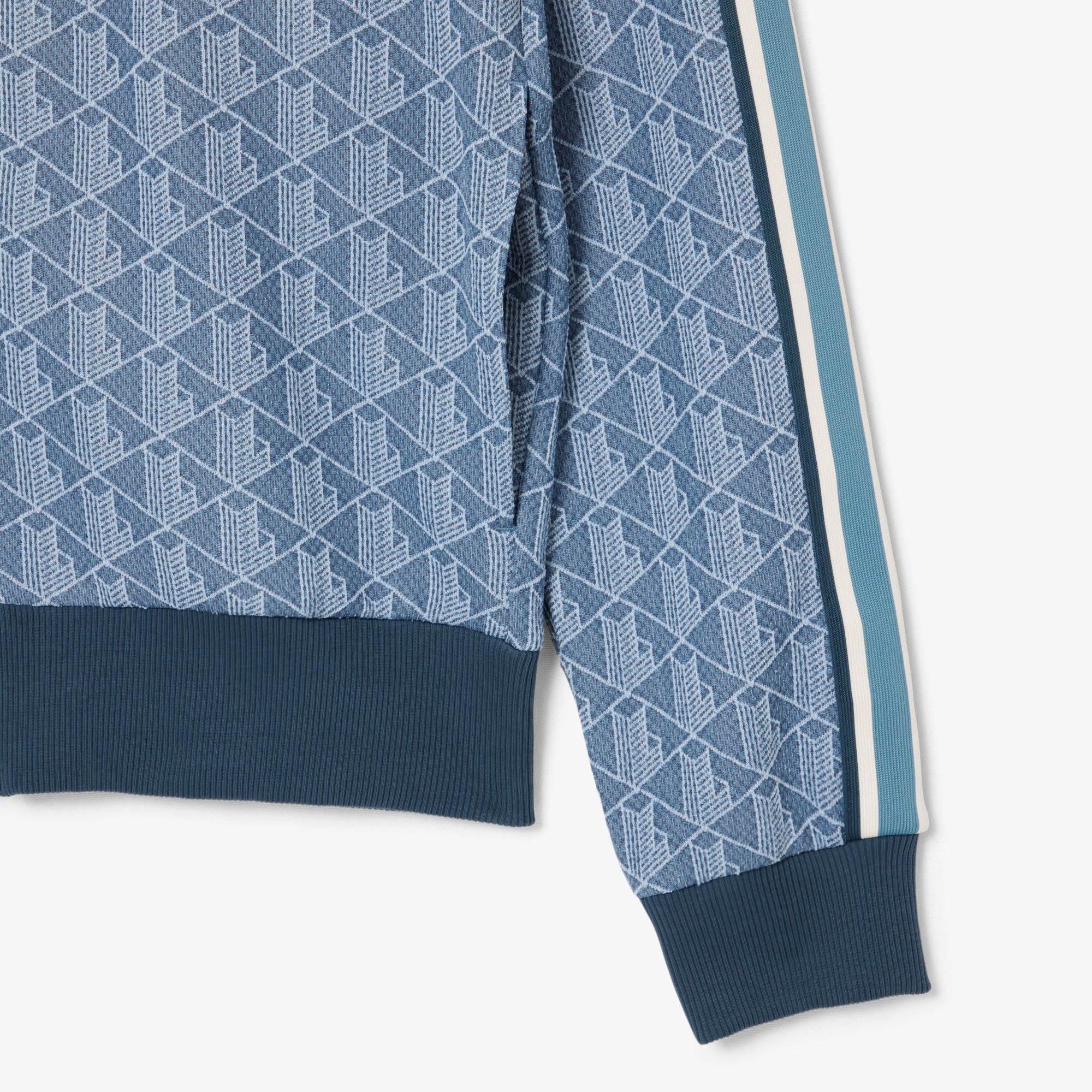 Áo Nỉ Lacoste Nam Paris Có Khóa Kéo Chất Liệu Jacquard