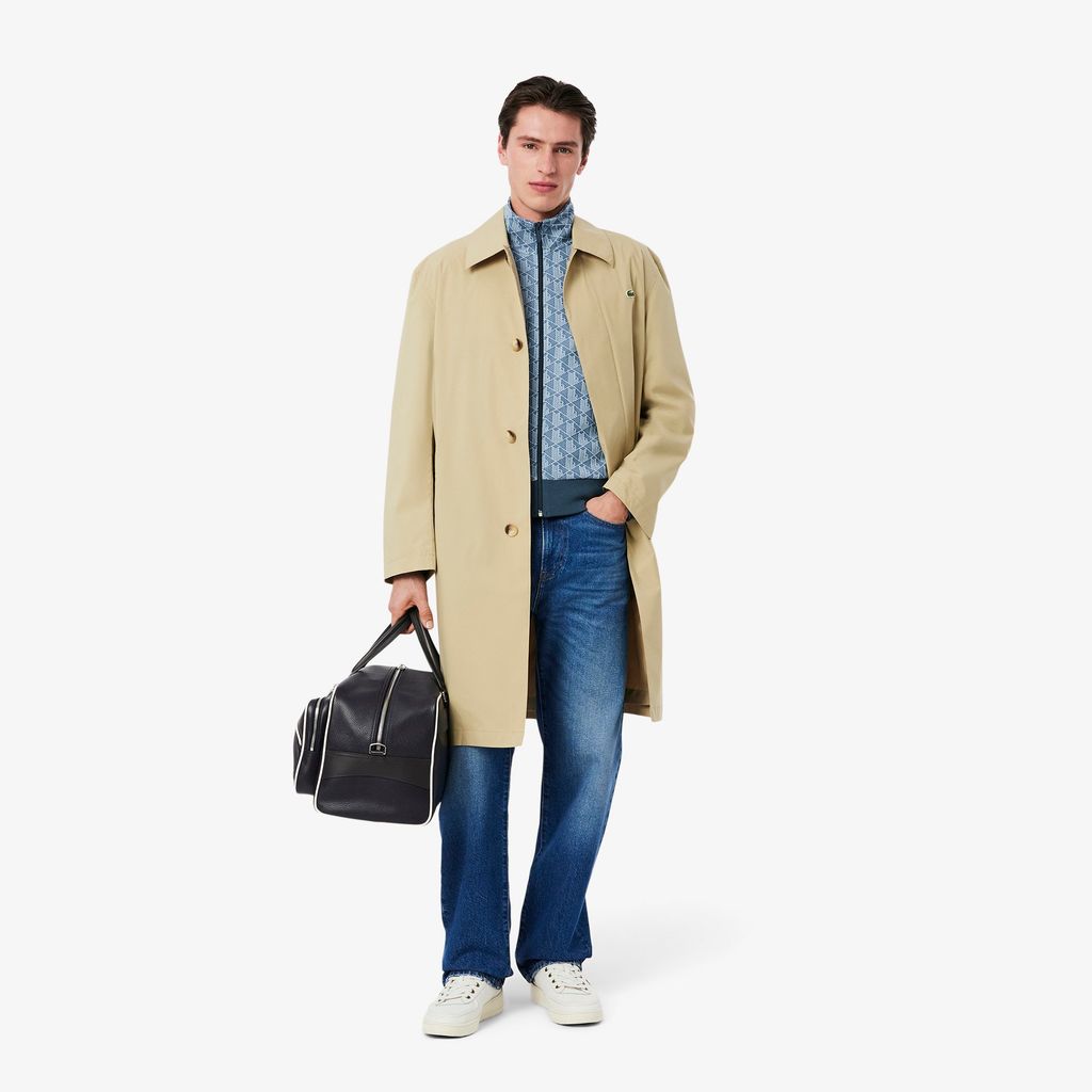 Áo Nỉ Lacoste Nam Paris Có Khóa Kéo Chất Liệu Jacquard