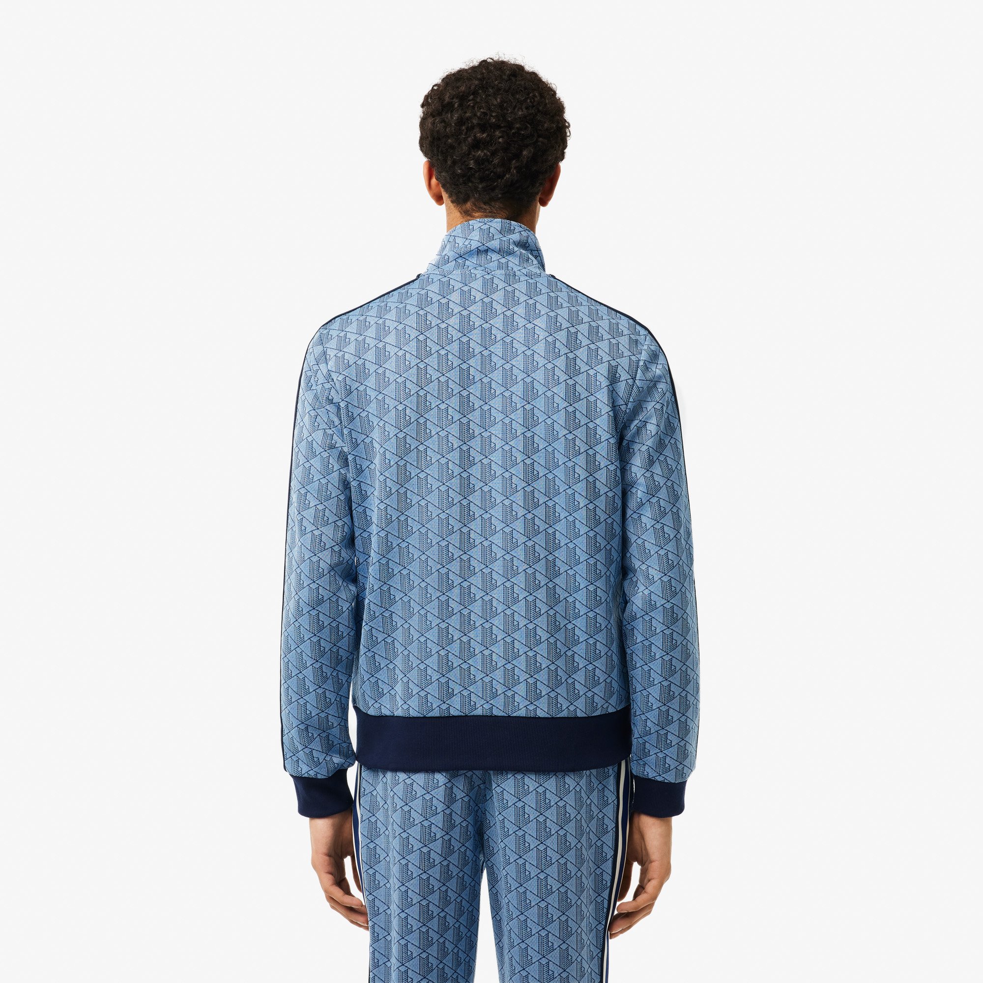 Áo Nỉ Lacoste Nam Paris Có Khóa Kéo Chất Liệu Jacquard