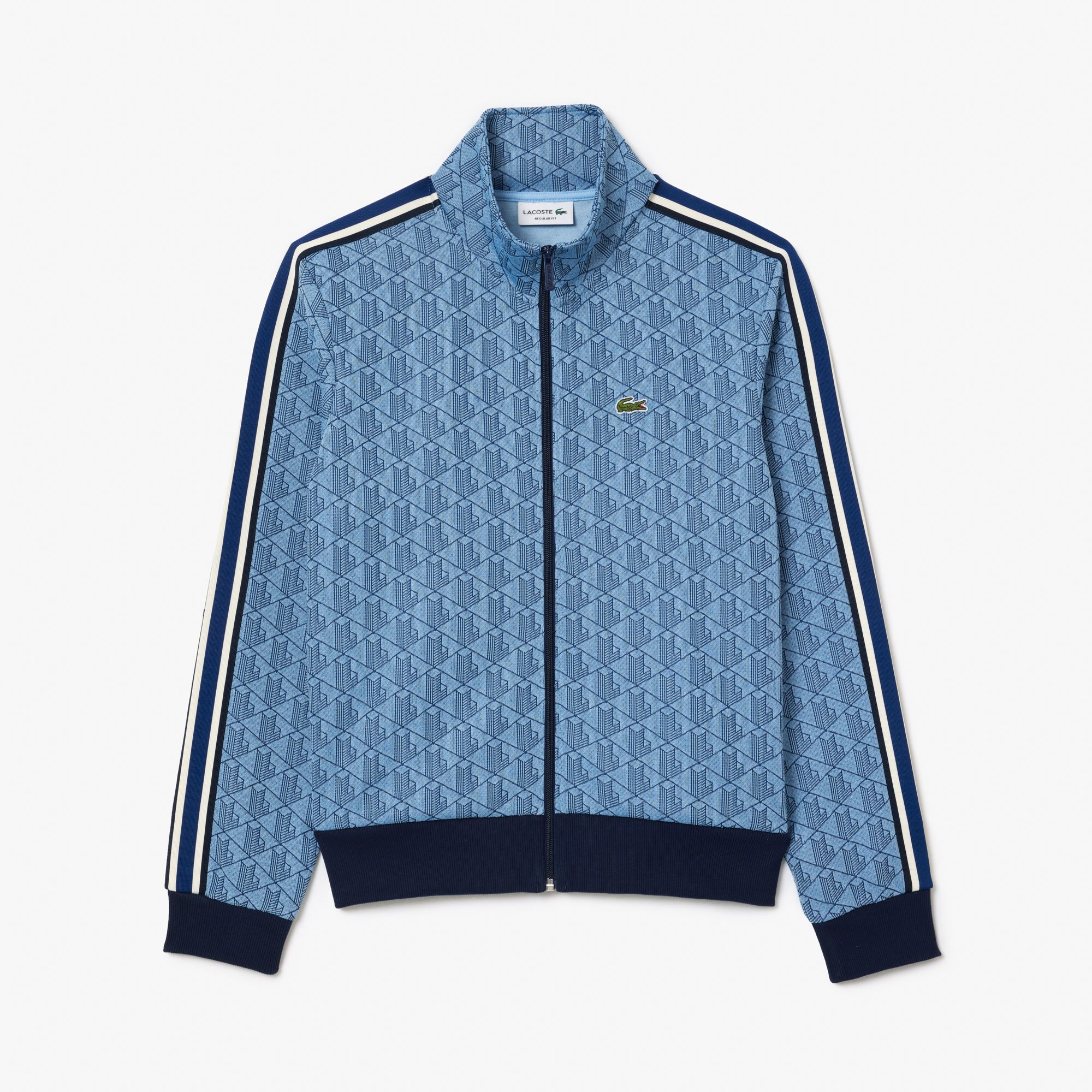 Áo Nỉ Lacoste Nam Paris Có Khóa Kéo Chất Liệu Jacquard