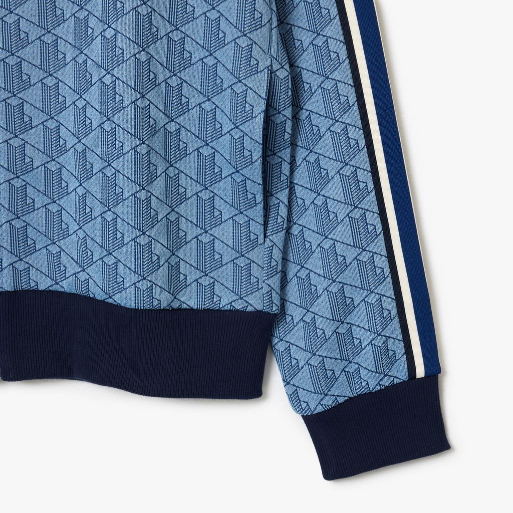 Áo Nỉ Lacoste Nam Paris Có Khóa Kéo Chất Liệu Jacquard