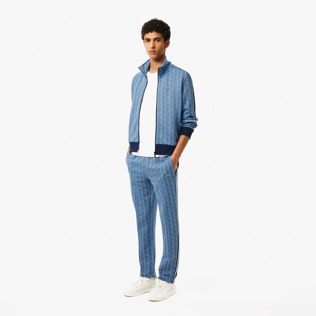 Áo Nỉ Lacoste Nam Paris Có Khóa Kéo Chất Liệu Jacquard