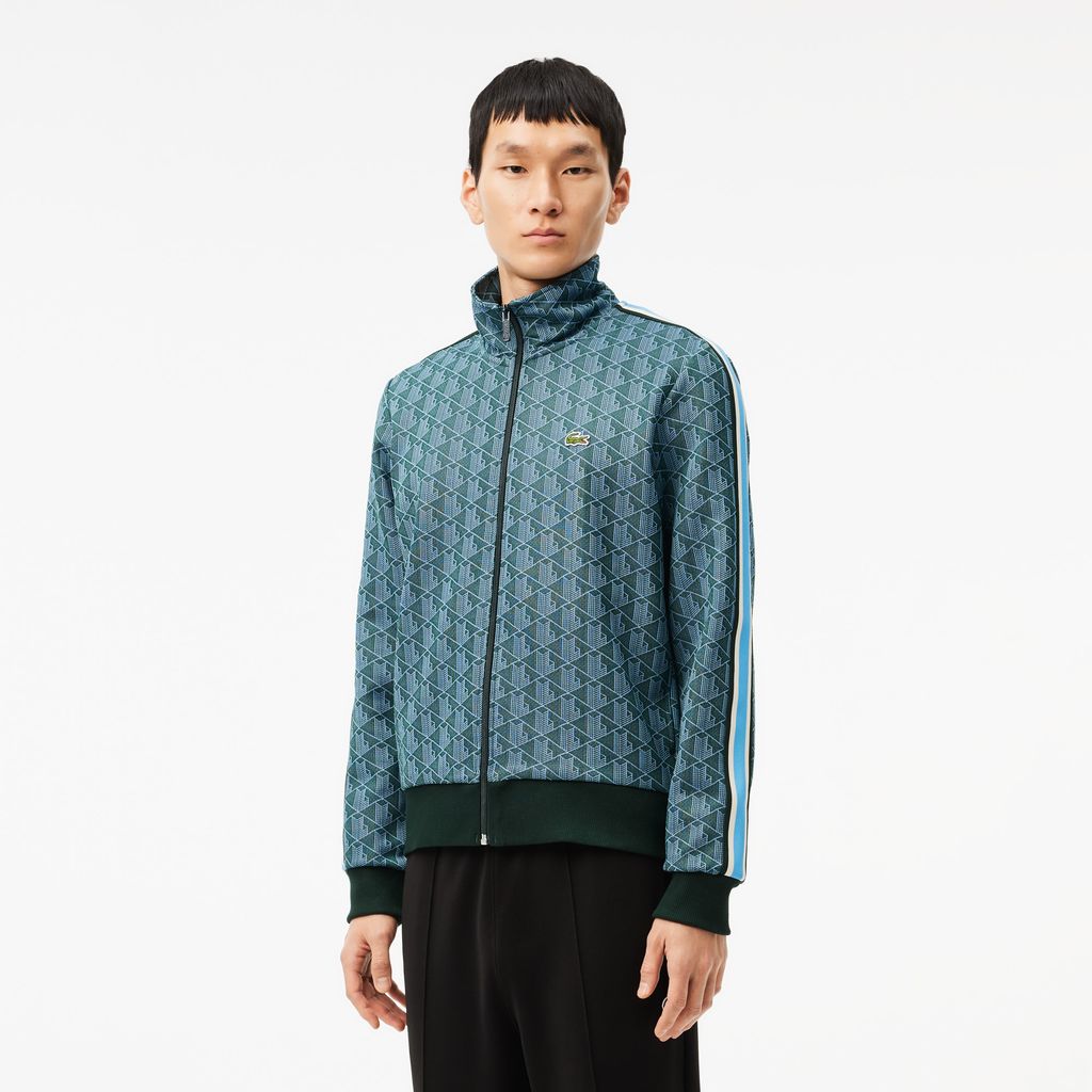 Áo Nỉ Lacoste Nam Paris Có Khóa Kéo Chất Liệu Jacquard