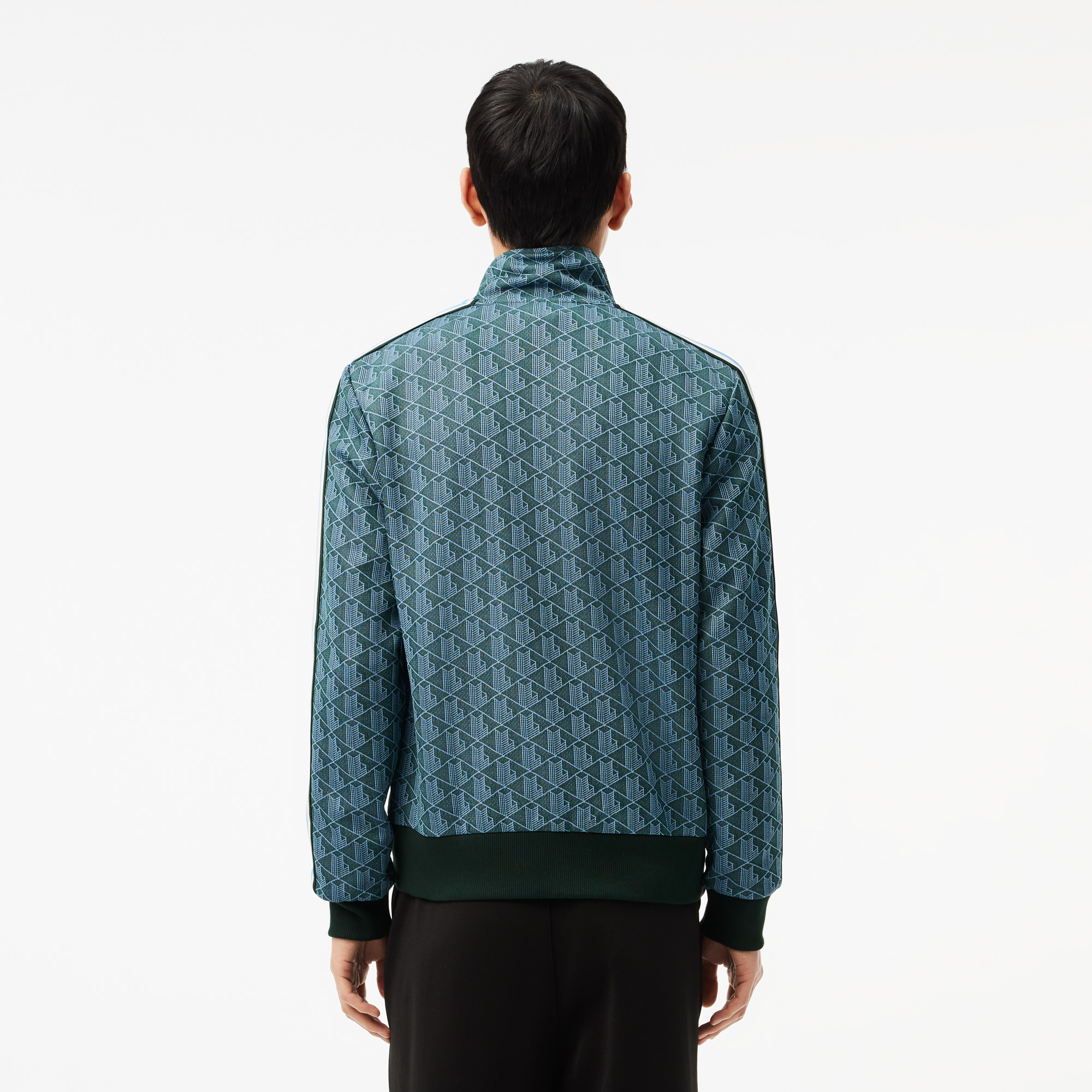 Áo Nỉ Lacoste Nam Paris Có Khóa Kéo Chất Liệu Jacquard