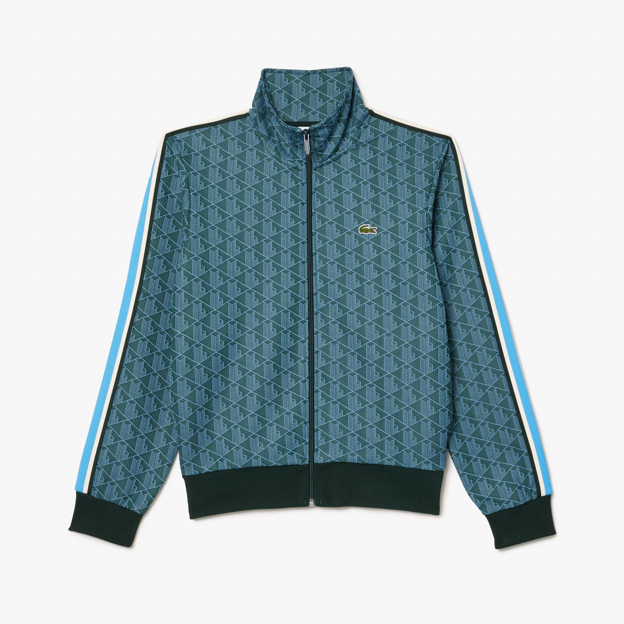Áo Nỉ Lacoste Nam Paris Có Khóa Kéo Chất Liệu Jacquard