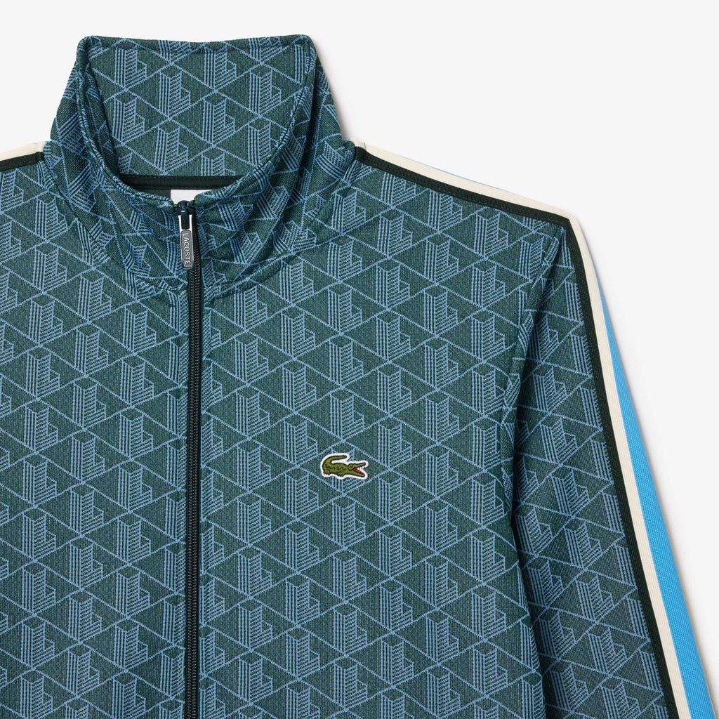 Áo Nỉ Lacoste Nam Paris Có Khóa Kéo Chất Liệu Jacquard
