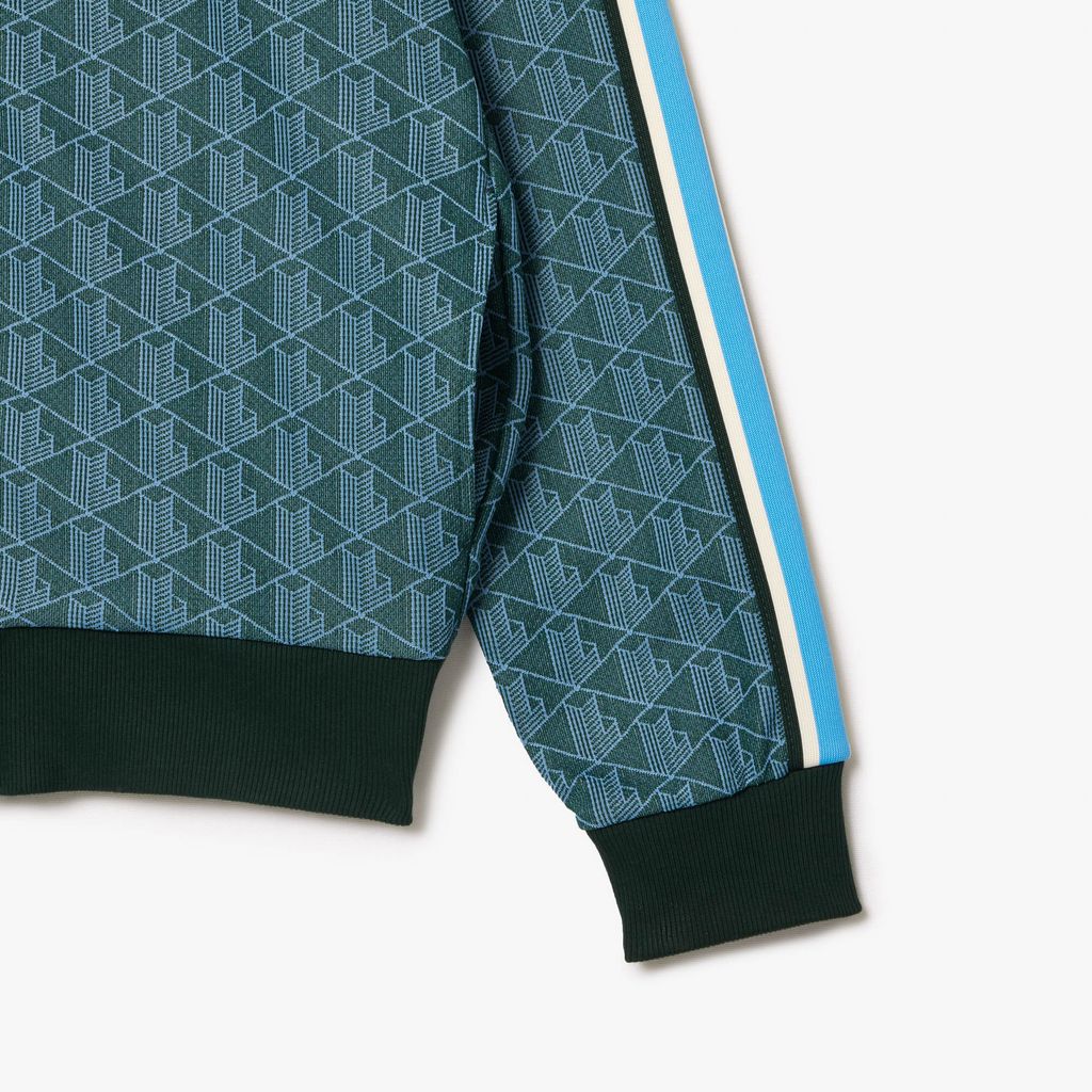 Áo Nỉ Lacoste Nam Paris Có Khóa Kéo Chất Liệu Jacquard