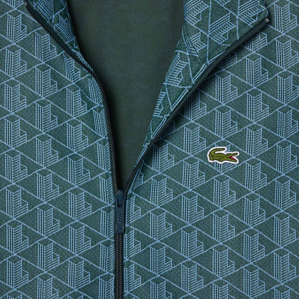 Áo Nỉ Lacoste Nam Paris Có Khóa Kéo Chất Liệu Jacquard