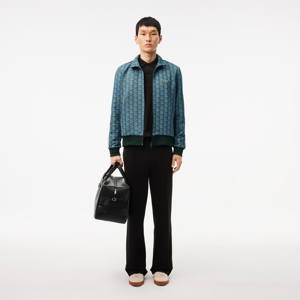 Áo Nỉ Lacoste Nam Paris Có Khóa Kéo Chất Liệu Jacquard