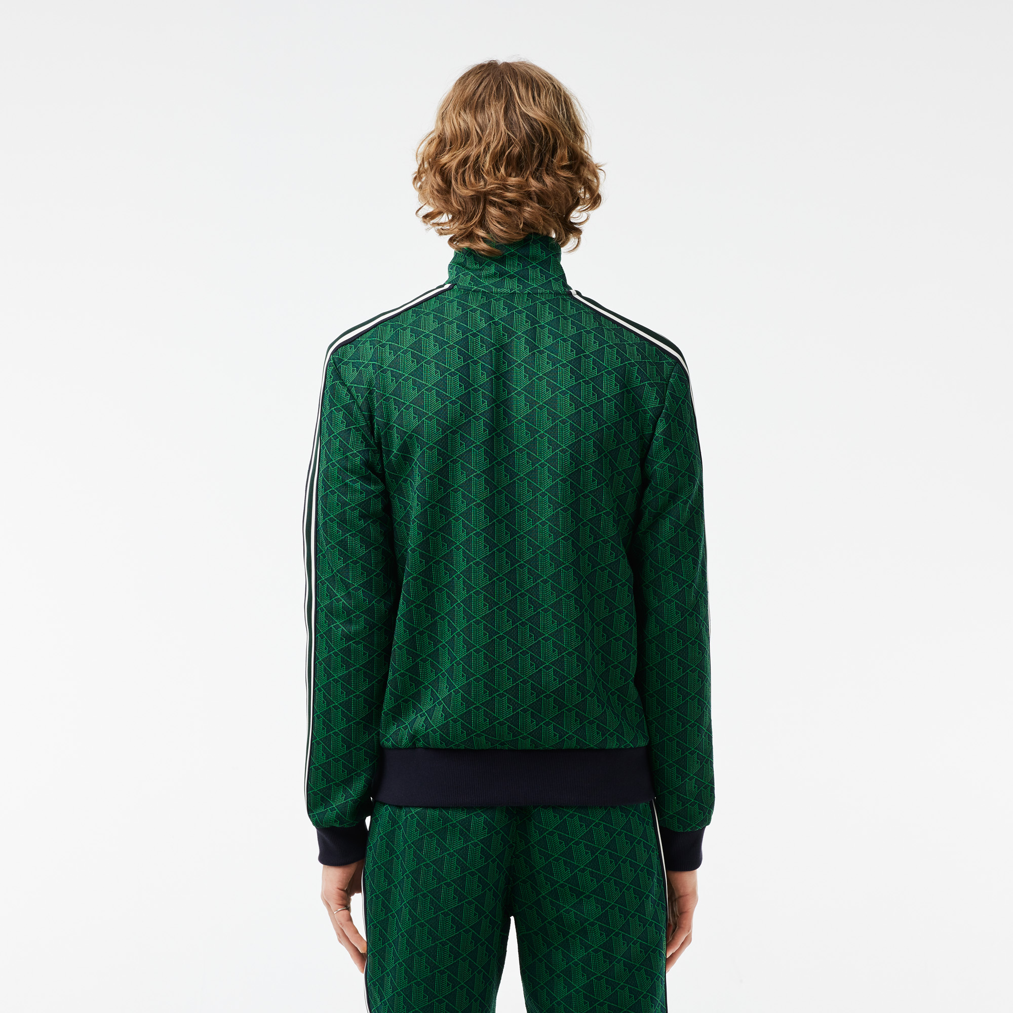 Áo Nỉ Lacoste Nam Paris Có Khóa Kéo Chất Liệu Jacquard