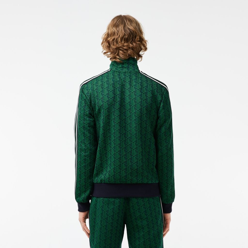 Áo Nỉ Lacoste Nam Paris Có Khóa Kéo Chất Liệu Jacquard