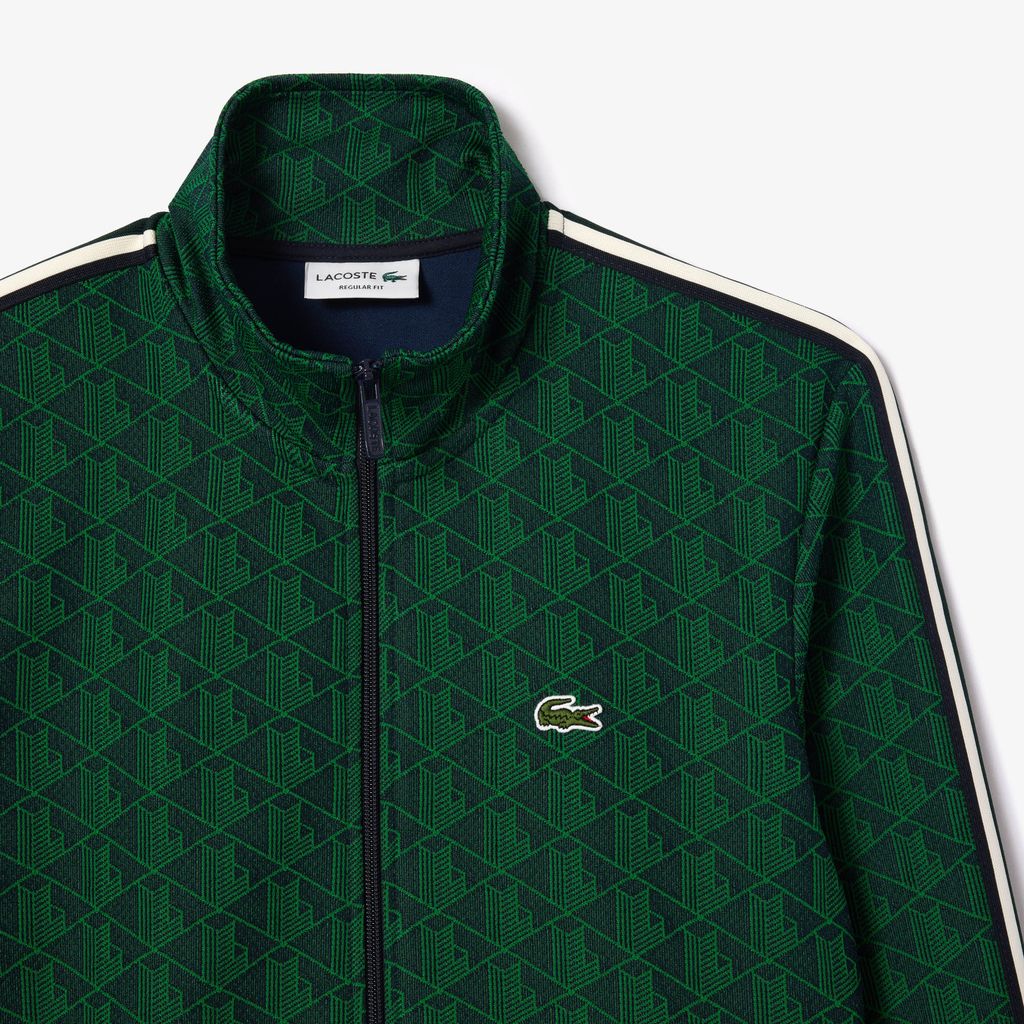Áo Nỉ Lacoste Nam Paris Có Khóa Kéo Chất Liệu Jacquard