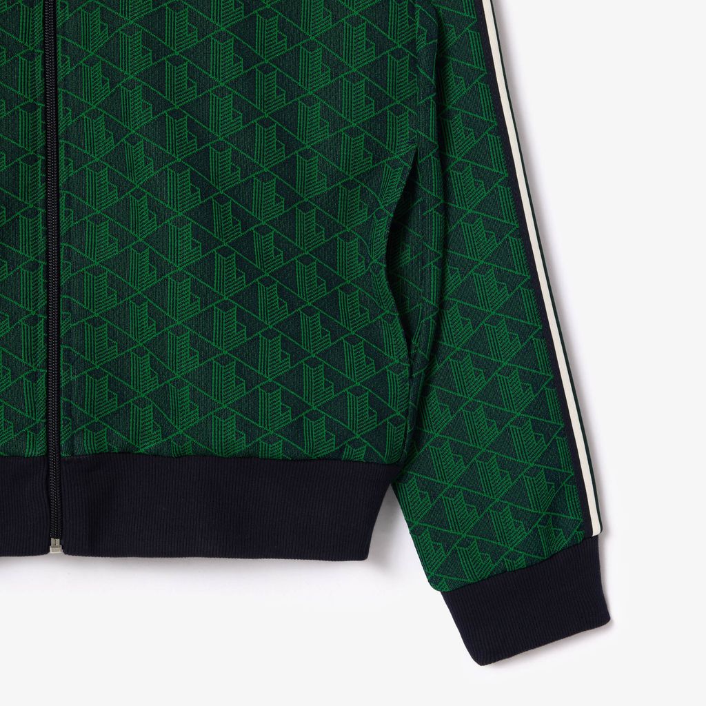 Áo Nỉ Lacoste Nam Paris Có Khóa Kéo Chất Liệu Jacquard