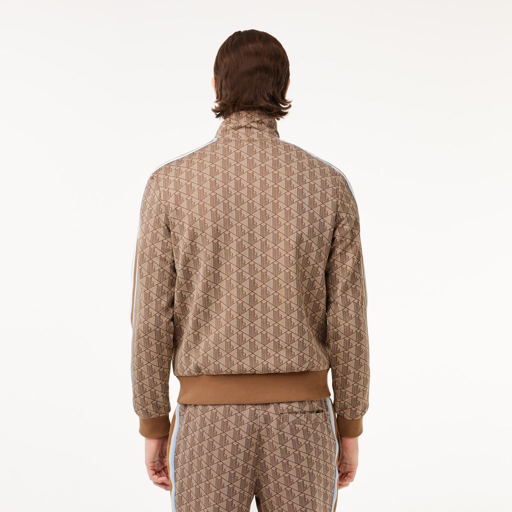 Áo Nỉ Lacoste Nam Paris Có Khóa Kéo Chất Liệu Jacquard