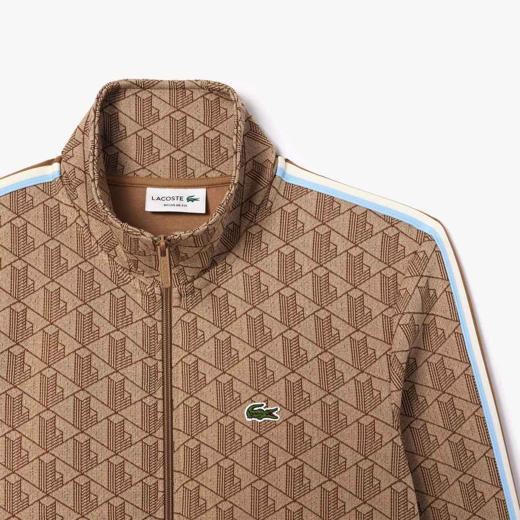 Áo Nỉ Lacoste Nam Paris Có Khóa Kéo Chất Liệu Jacquard