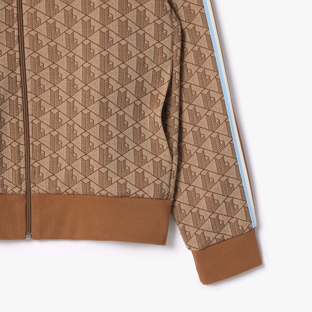 Áo Nỉ Lacoste Nam Paris Có Khóa Kéo Chất Liệu Jacquard